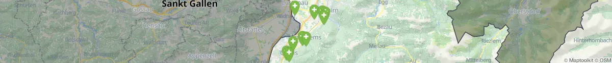 Kartenansicht für Apotheken-Notdienste in der Nähe von Hohenems (Dornbirn, Vorarlberg)